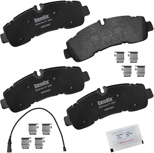 Bendix Priority1 CFM2281 Semi-Metallic Rear Brake Pads for Ford Transit 2020, Transit-250 2020, Transit-350 2021-2020, Transit-350 HD 2023-2021