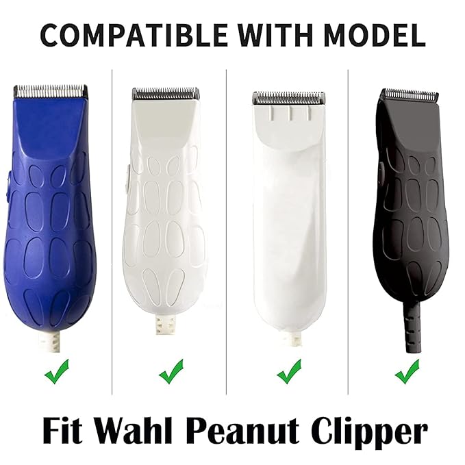 Professional Peanut Snap On Replacement Blades Compatible with Wahl Peanut Hair Clipper #2068-300, 4 Packs (Black)