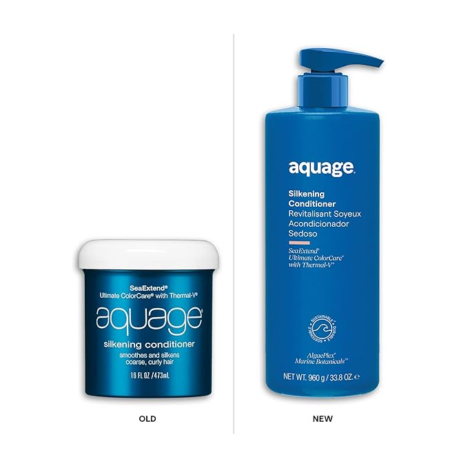 AQUAGE SeaExtend Silkening Conditioner, Improves Manageability and Prepares Hair for Sleek, Smooth Styling with Frizz-Free Results, 33.8 oz