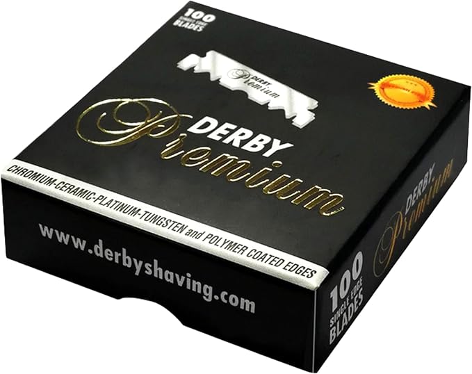 500 "Derby Premium" Single Edge Razor Blades for straight razor
