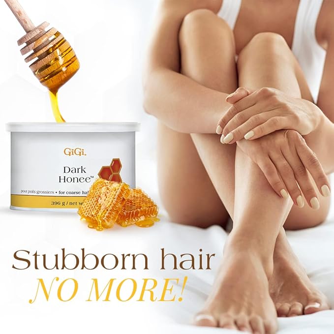 GiGi Dark Honee Soft Wax for Hair Removal, Removes Thick to Coarse Hair, Ideal for Normal to Dry Skin, Face & Body Wax for Men & Women, 14 oz