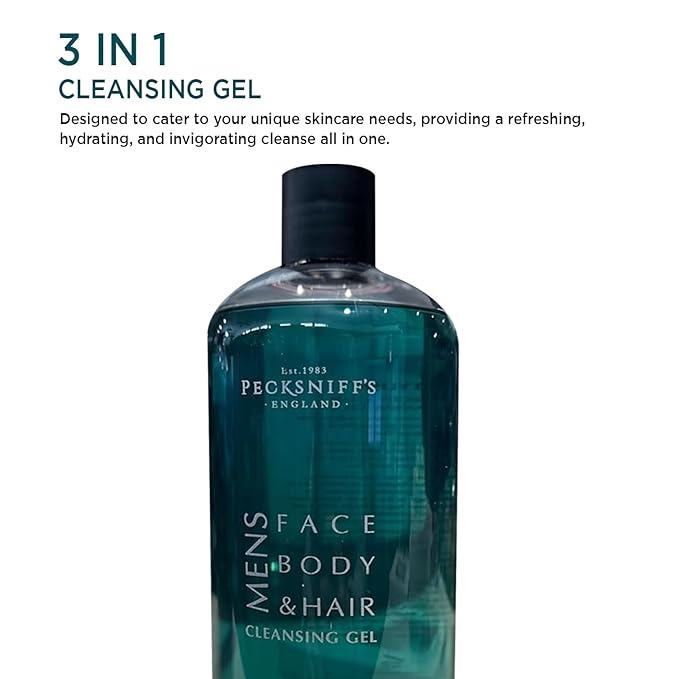 Pecksniff's Men's Luxurious Moisturizing Bath & Shower Gel | Luxury Shower with Zesty Citrus Fougere Aroma | Body Wash Men | Invigorating Stylish Scent, 1000ml