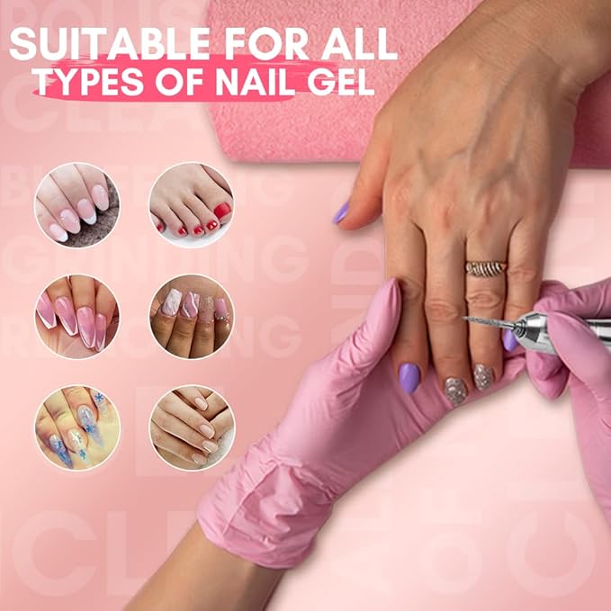 Makartt Nail Drill Portable Electric Nail File Machine Geneviere E File Pink JD700 Professional 30000RPM Manicure Drill for Acrylic Nails Poly Nail Gel Polish Beauty Gift