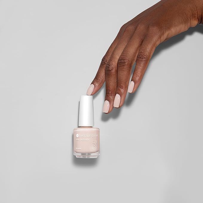 Dazzle Dry Nail Lacquer (Step 3) - So On Pointe - A pale almond cream. Semi-sheer cream. (0.5 fl oz)