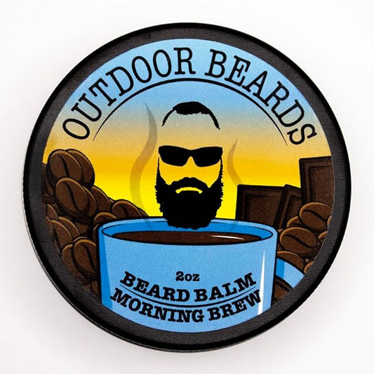 Beard Balm | 2 oz Cleansing Balm for Beards Short or Long | Beard Conditioner for Men | Essential Moisturizer for Every Man's Beard | Leave Hair and Skin Health (Morning Brew)