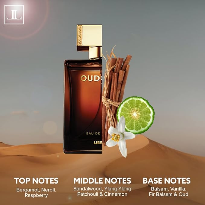 Liberty Luxury Perfume for Men Gift Set - Eau De Parfum (EDP) Spray Fragrances, OudGold and Passion Scent (50ml/1.7Oz each), Designed in France, Long Lasting Smell