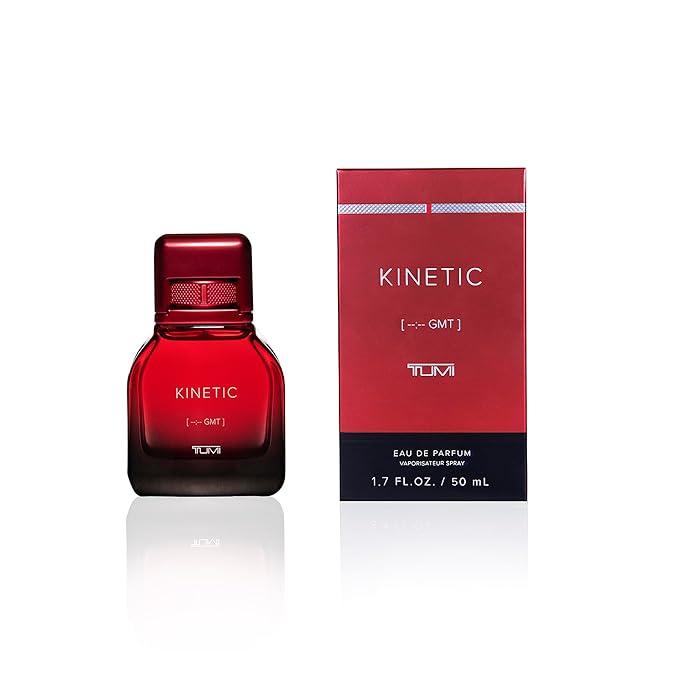 TUMI KINETIC [--:-- GMT] - Liquid Perfume Fragrance for Men - Masculine & Spicy Cologne with Smoky & Woody Notes - 1.7 oz