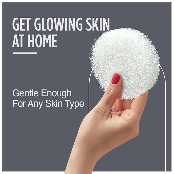 HartFelt Round Face Scrubber for Women | Reusable Facial Sponges for Daily Cleansing | Facial Exfoliating Pads for Removing Dead Skin, Dirt & Makeup | Use with Favorite Cream | Made in USA - 1 Count