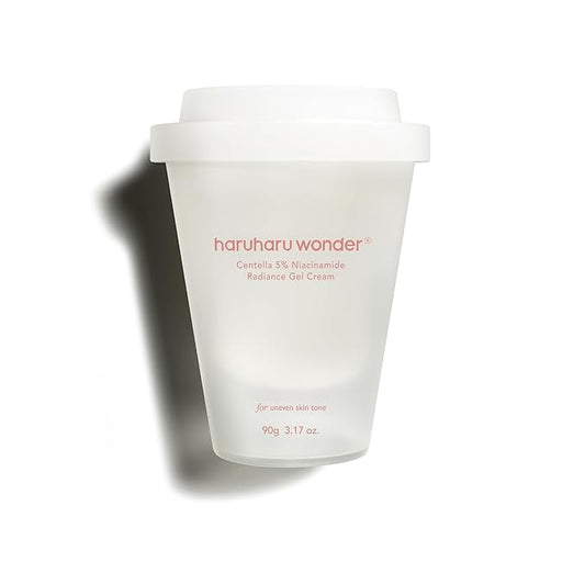 HARUHARU wonder Centella 5% Niacinamide Radiance Gel Cream, Hydrating & Soothing, Ultra-Lightweight, Improves Skin Tone, Pore Minimizer, Oil Control, For All Skin Types, 3.17 fl. Oz