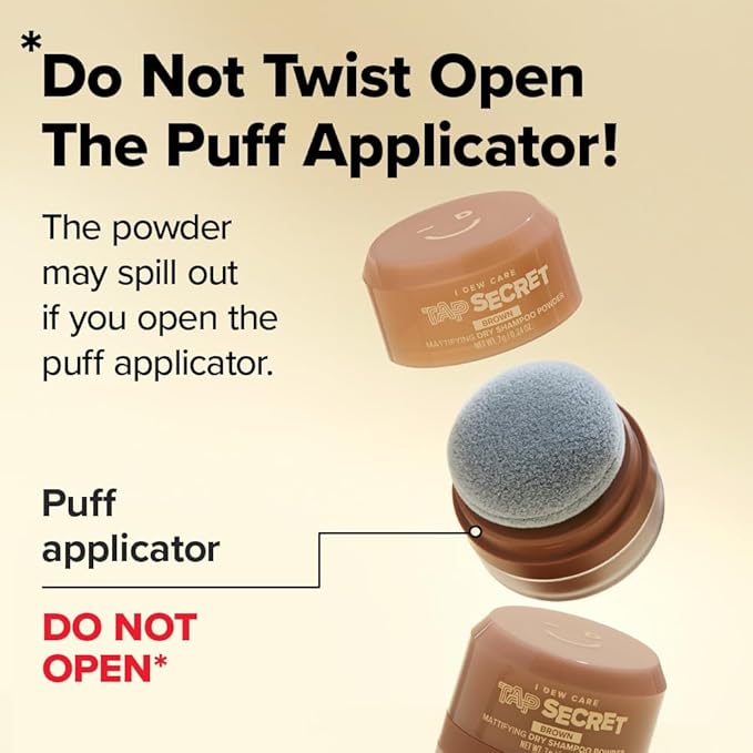 I DEW CARE Biotin Clarifying Dry Shampoo - Tap Secret Brown | Strengthening & Volumizing, Powder Type, Refillable, Travel size, Non-aerosol, Brunette, Korean Ginseng, Mother's Day, 0.24 Oz