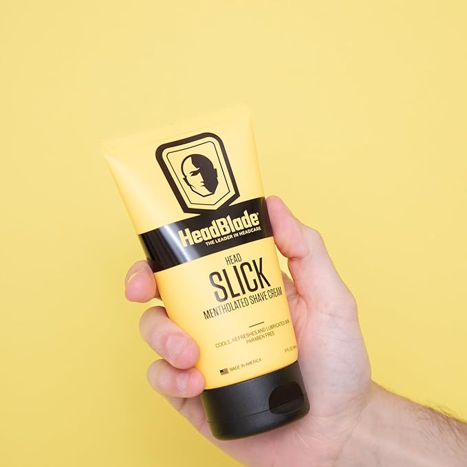 HeadBlade HeadSlick Shave Cream 5 oz for Smooth Head shaving for Bald Men, Helps with Irritation, Redness, & Razor Burn