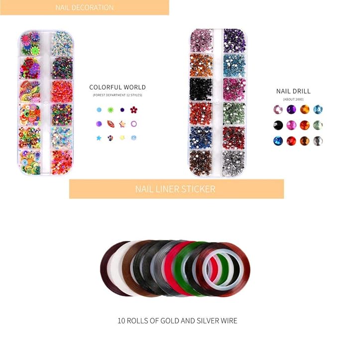 Major Dijit Portable USB Electric Nail Drill Set Polish Pen File Kit,36W Nail Lamp Gel Manicure Dryer Lamp,Acrylic Nail 3D Art Drill Dryer Manicure Supplies, Nail Files Tool Polish Decorating