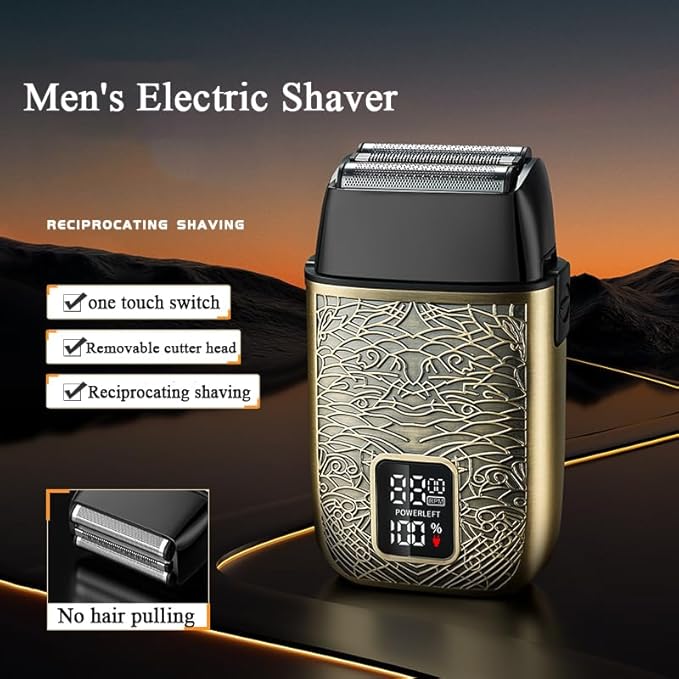 Roziapro Professional Hair Clippers - Cordless Hair Trimmer Set with Rechargeable Nose Hair Trimmer & Electric Shavers, Gifts for Men (Bronze)