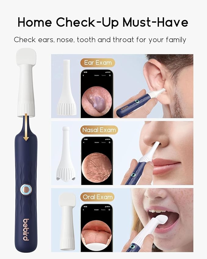 Bebird Earsight Plus D39R Ear Wax Removal Tool Camera, FSA HSA Eligible Items, Ear Cleaner with Flexible Ear Camera Otoscope, Visual Ear Pick Tweezers Wax Remover, Ear Cleaning Kit for Family