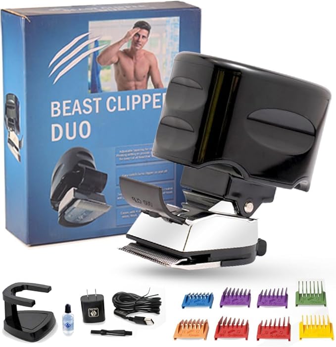 Skull Shaver Beast Clipper Duo : Ultimate Home Haircut & Grooming Kit for Men/Women - DIY Haircut,Hair Clippers, Self Haircut Tool.