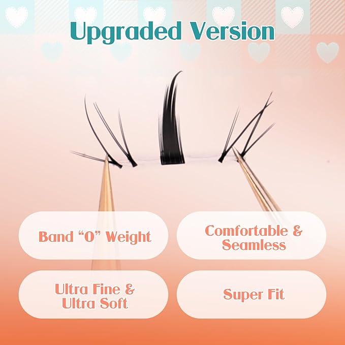 GEMERRY Lash Clusters Natural Cluster Lashes Wispy Cluster Eyelash Extensions Lash Extension Clusters DIY at Home Eyelash Clusters