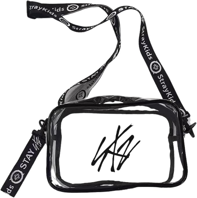 Kpop Merch Lightstick Display PVC Bag StrayKids World Tour Concert Crossbody Shoulder Bag Travel Cosmetic Bag SKZ Stay Fans Gifts