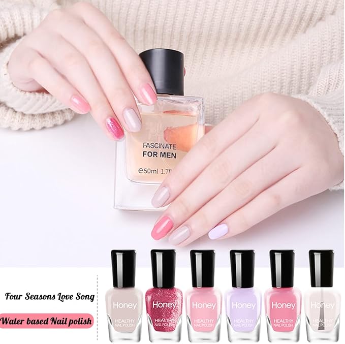 Non Toxic Nail Polish Set, Easy Peel Off and Fast Dry Nail Polish Set for Pack, Eco Friendly & Organic Water Based Nail Polish for Women,Teens (18 Bottles)