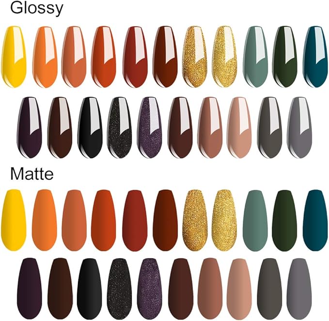 Vishine Pretty 24 Colours Gel Nail Polish Set Top Coat & Matte Top Coat & Base Coat Soak Off UV LED Varnish Manicure Salon 8ml