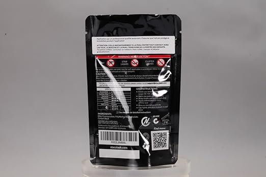 Extra Strong Eyelash Extension Glue Stacy Lash (0.17fl.oz / 5ml) / 0.5-1 Sec Dry/Retention – 8 Weeks/Black Adhesive/Professional Supplies