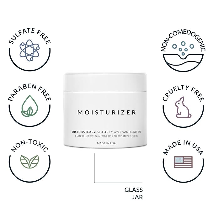 NAELI Face Moisturizer with SPF 30, Anti Aging Collagen & Peptide Cream, Reduces Wrinkles - Lightweight Skin Hydration with Hyaluronic Acid, Paraben Free & Non-Comedogenic Sunscreen, 3.4 oz