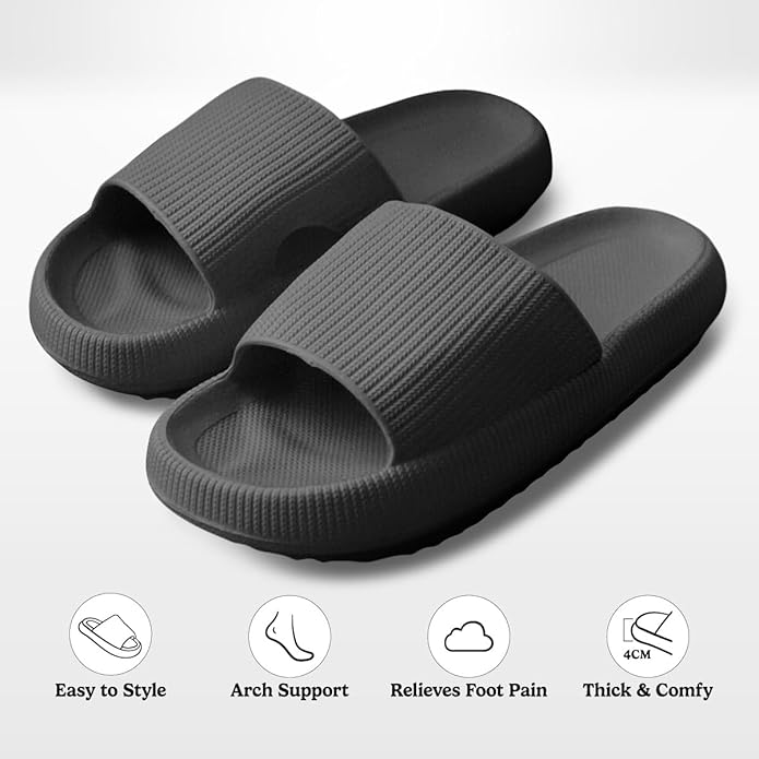 Pillow Slides for Women and Men | The Official Ergonomic Slippers | Plantar Fasciitis | Foot Pain Relief | Comfy and Versatile | Lightweight