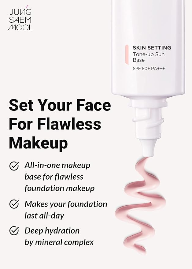 JUNG SAEM MOOL OFFICIAL] Skin Setting Tone up Sun Base | Weightless CC Cream | Makeup Artist Brand