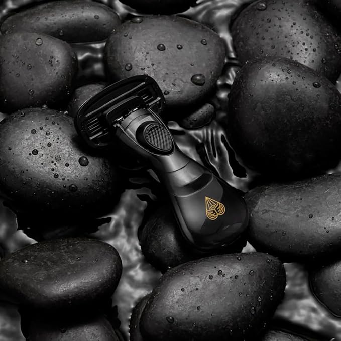 MANSCAPED® The Crop Shaver® Men's 3-Blade Stainless Steel Groin Hair Razor with Pivoting Head, Micro Comb Bar, Wide Lubrication Strips - with 4 Replacement Cartridges