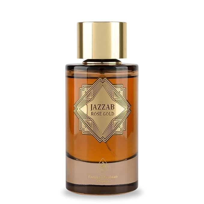 Jazzab Rose Gold Arab Perfume 100ml –Rose Woody Amber Oud Perfume For Her Eau De Parfum 100ml Fresh Scent Spray for Women