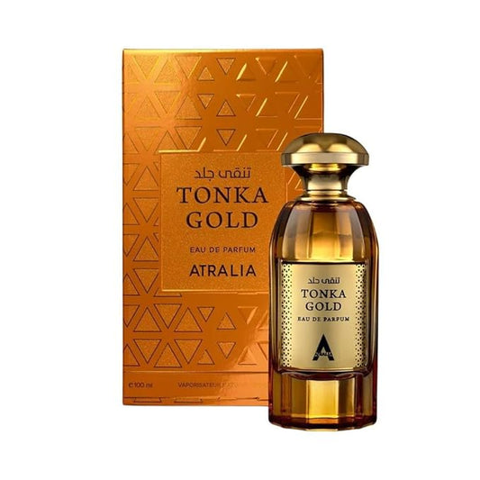Tonka Gold Eau De Parfum Unisex 100Ml 3.4Oz - Luxurious and Long Lasting Fragrance With Top Notes Of Cognac, Cinnamon and Plum