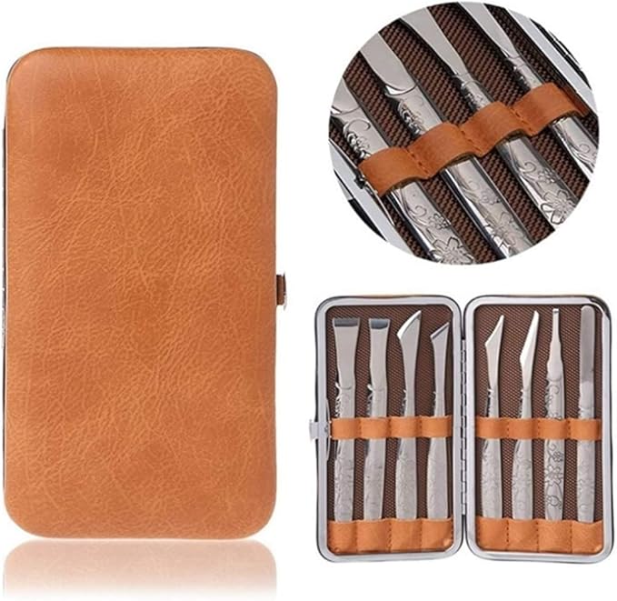 Callus Remover for Feet,8PCS Pedicure Knife,Corn Removers for Feet,Callus Remover,Foot File Pedicure Set, with Storage Box