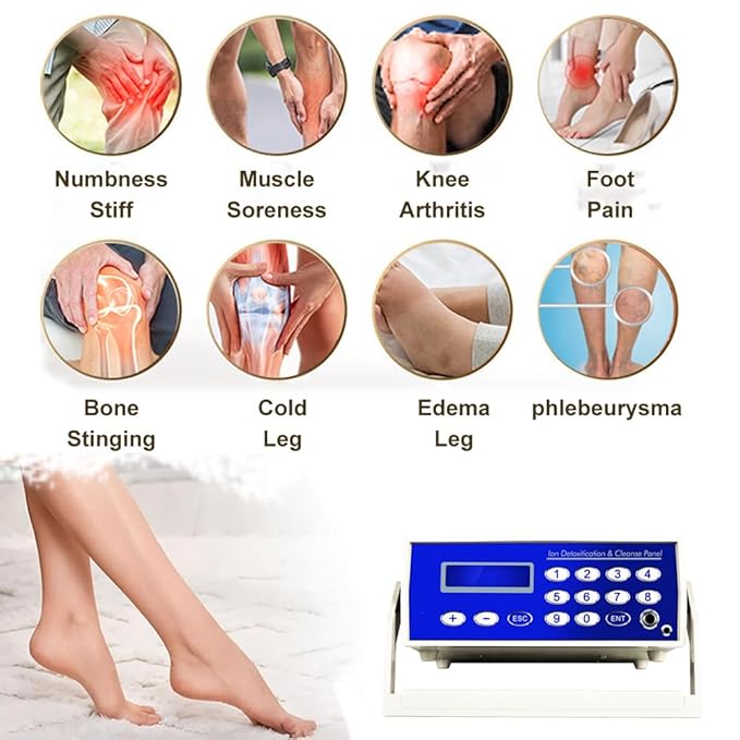 Ionic Foot Bath Detox Machine, Professional Ion Cleanse Ionic Detox Foot Bath Spa Machine with LED Display, Folding Foot Bucket,Far Infrared Belt, Spa at Home Detox As Birthday Gifts