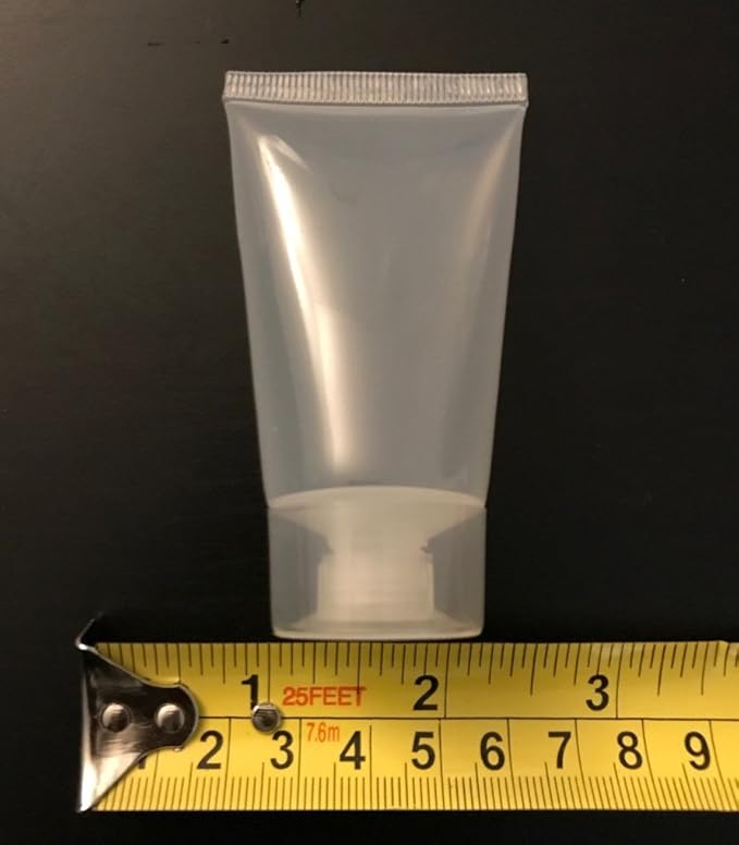 Mose Cafolo ~ 100pcs 30ml (1.01oz) Empty Cosmetic Tubes Toiletry Lotion Bottle with Screw Cover. Smooth, Polish White Plastic with Free Syringe as Gift!