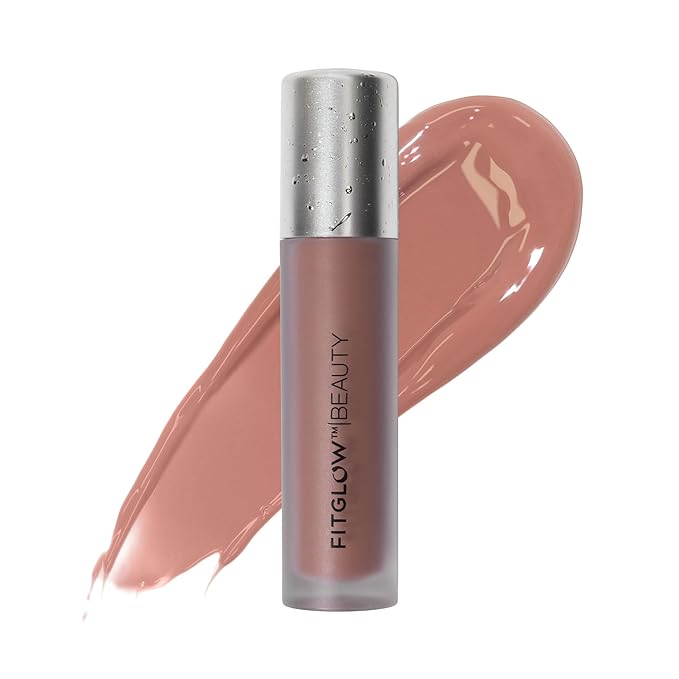 FITGLOW Beauty - Lip Color Serum | Vegan, Woman-Owned Clean Beauty (Halo - Soft Brown Nude)