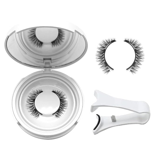 Ginani Magnetic Eyelashes Kit,Magnetic Eyelashes with Applicator Natural Look,Reusable No Glue Needed Soft Lashes,Easy to Wear and Remove(Fuller)