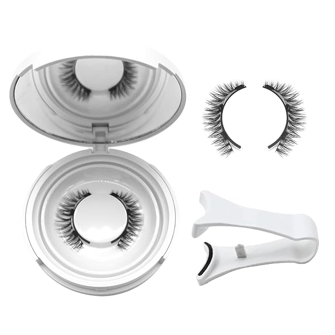 Ginani Magnetic Eyelashes Kit,Magnetic Eyelashes with Applicator Natural Look,Reusable No Glue Needed Soft Lashes,Easy to Wear and Remove(Fuller)