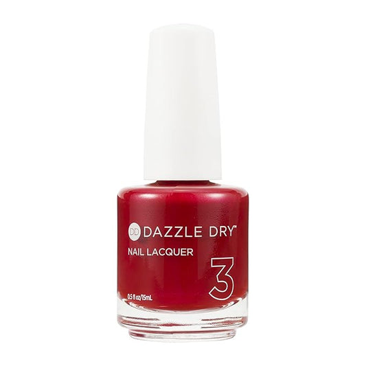 Dazzle Dry Nail Lacquer (Step 3) - High Velocity Red - A classic full coverage red with subtle magenta shimmer. Full coverage shimmer. (0.5 fl oz)