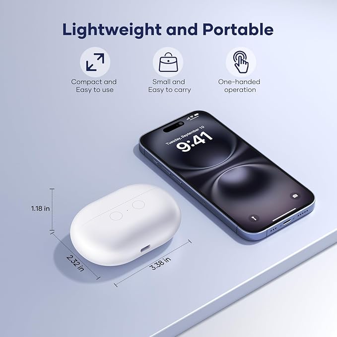 Acina 2025 Upgraded Electric Nail Clipper with LED Light & Clip Storage, USB Rechargeable Automatic Nail Trimmer for Baby Kids Adults Seniors, Portable Travel-Friendly Nail Clippers(White, Large)