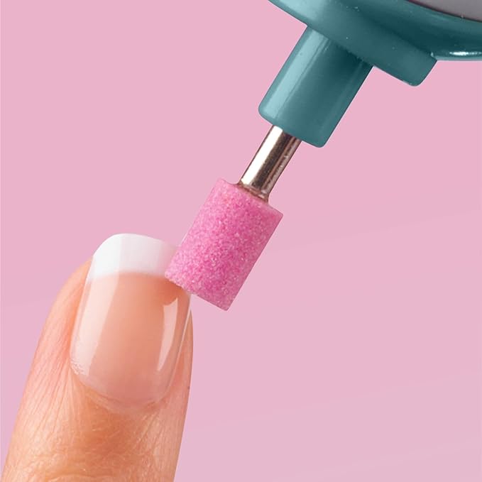 KISS New York Power File X Nail Dryer, Electric Nail File & Nail Dryer System, Includes 12 Attachments, Rechargeable Handle, Cuticle Pusher, A/C Adapter, & Storage Case