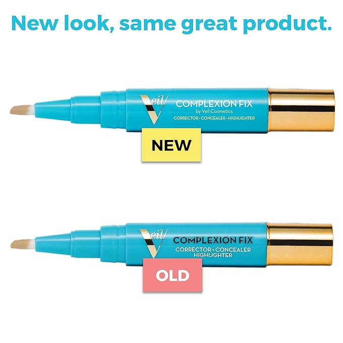 Veil Cosmetics - Complexion Fix Concealer - Liquid Concealer for Under Eye + Dark Circles - Highlight, Contour, Correct - Anti-Aging - Vegan Makeup Pen - Hydrating Lightweight (4G Tan Gold)