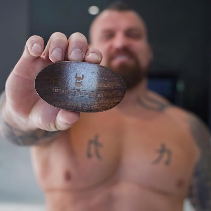 Beard Struggle Men's Beard Brush - Durable Nylon Bristles with Polished Beechwood Handle for Viking Savage Hair & Grooming - Perfect Travel Size