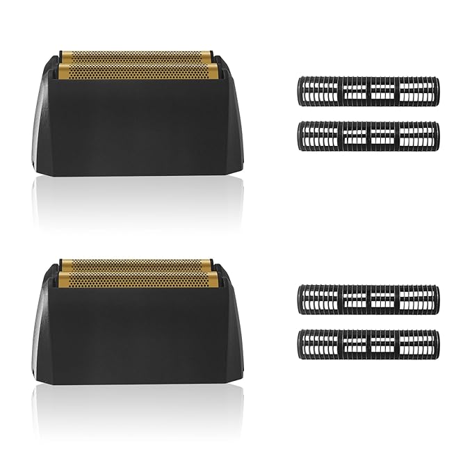 Shaver Replacement Super Close Gold Foil & Cutter Bar Assembly Compatible with Wahl 5 Star Series Vanish Shaver（8173-700） (2 Pack)