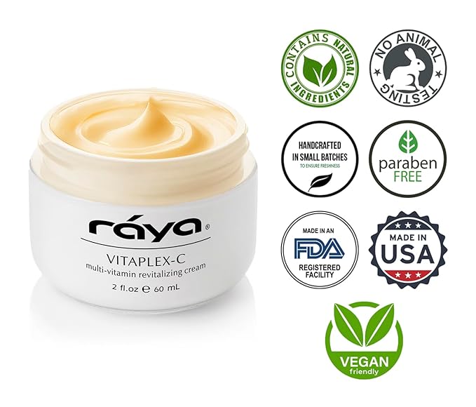 Raya Vitaplex-C Cream (305) | Moisturizing, Multi-Vitamin, Anti-Aging, and Revitalizing Face Cream for Dry, Mature | Tones and Firms | Helps Reduce Fine Lines and Wrinkles