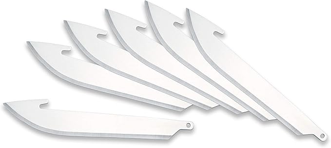 OUTDOOR EDGE 3.0" RazorSafe Replacement Drop-Point Knife Blades, 6 Pieces