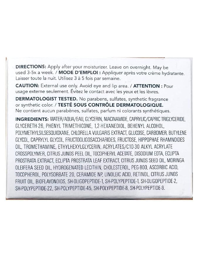 Saturday Skin Yuzu Vitamin C Sleep Mask Regenerist Retinol Ultra Rich Face Moisturizer Cream Smooth Skin and Reduce Wrinkles Ideal for All Skin Types