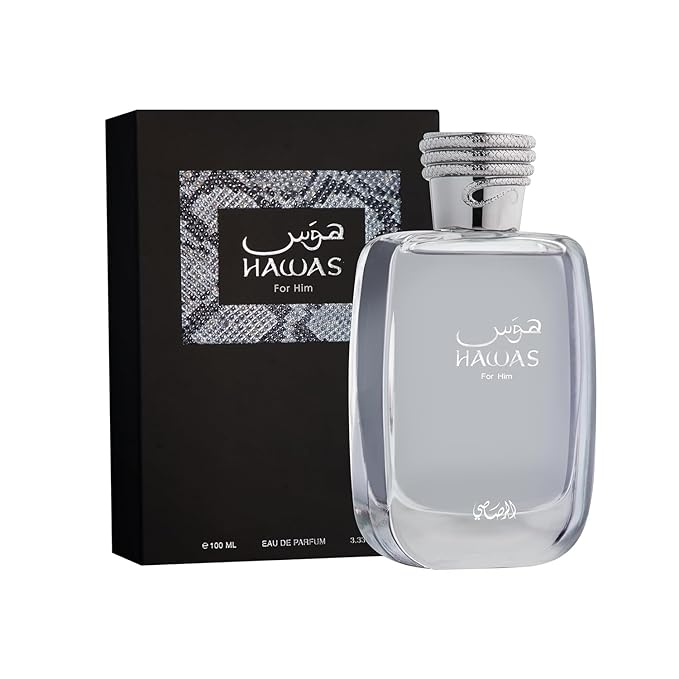 RASASI Hawas for Men EDP, Long-Lasting Pour Homme Spray, Aquatic Scent Designed to Embody Masculine Strength and Vigor, Signature Bottle, 3.4 OZ & AFNAN 9 PM for Men Eau de Parfum Spray, 3.4 Ounce