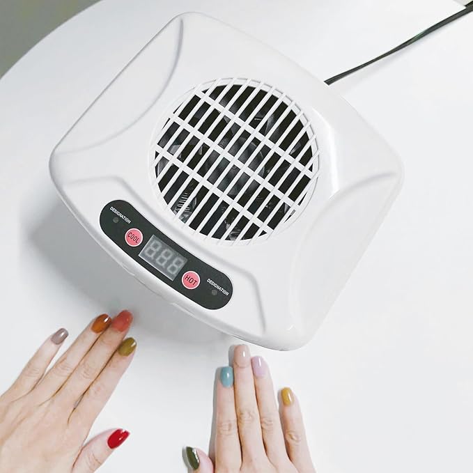Nail Dryer for Regular Polish, 200W Nail Drying Fan with Sensor and Hot and Cool Air for Home Use