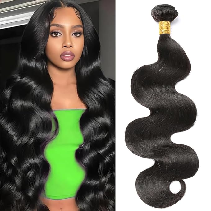Body Wave Bundles Human Hair Extensions 26 Inch 100% Unprocessed Brazilian Human Hair Bundle Natural Black Hair Extensions