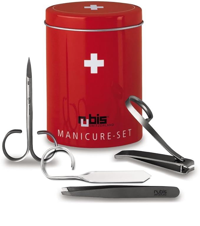 Rubis Manicure 4 Piece Set, Swiss Box, 1k450,Rubis Switzerland Swiss Made World Renowned Precision