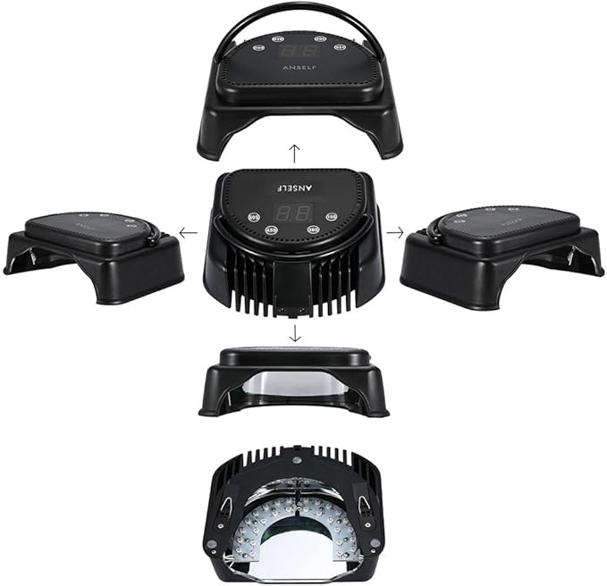 Anself 64W Pro LED Gel Nail Dryer Curing Lamp Nail Polish Machine 110-240V With Lifting Handle Touch Sensor LCD Screen